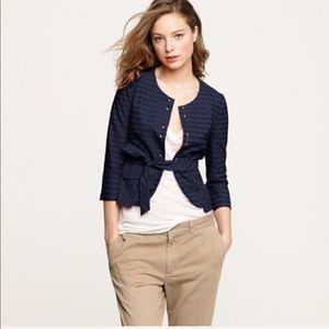 J.Crew Navy Striped Blazer